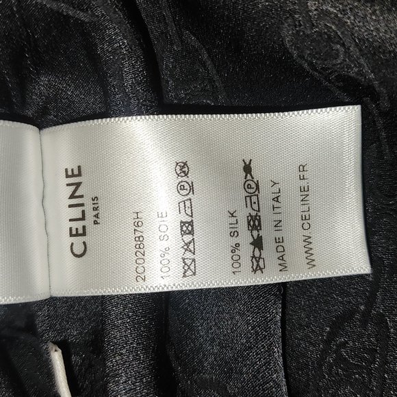 Celine Paris Black Silk Shirt - Picture 2 of 6